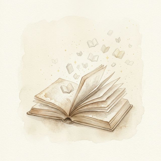 Elegant open book illustration